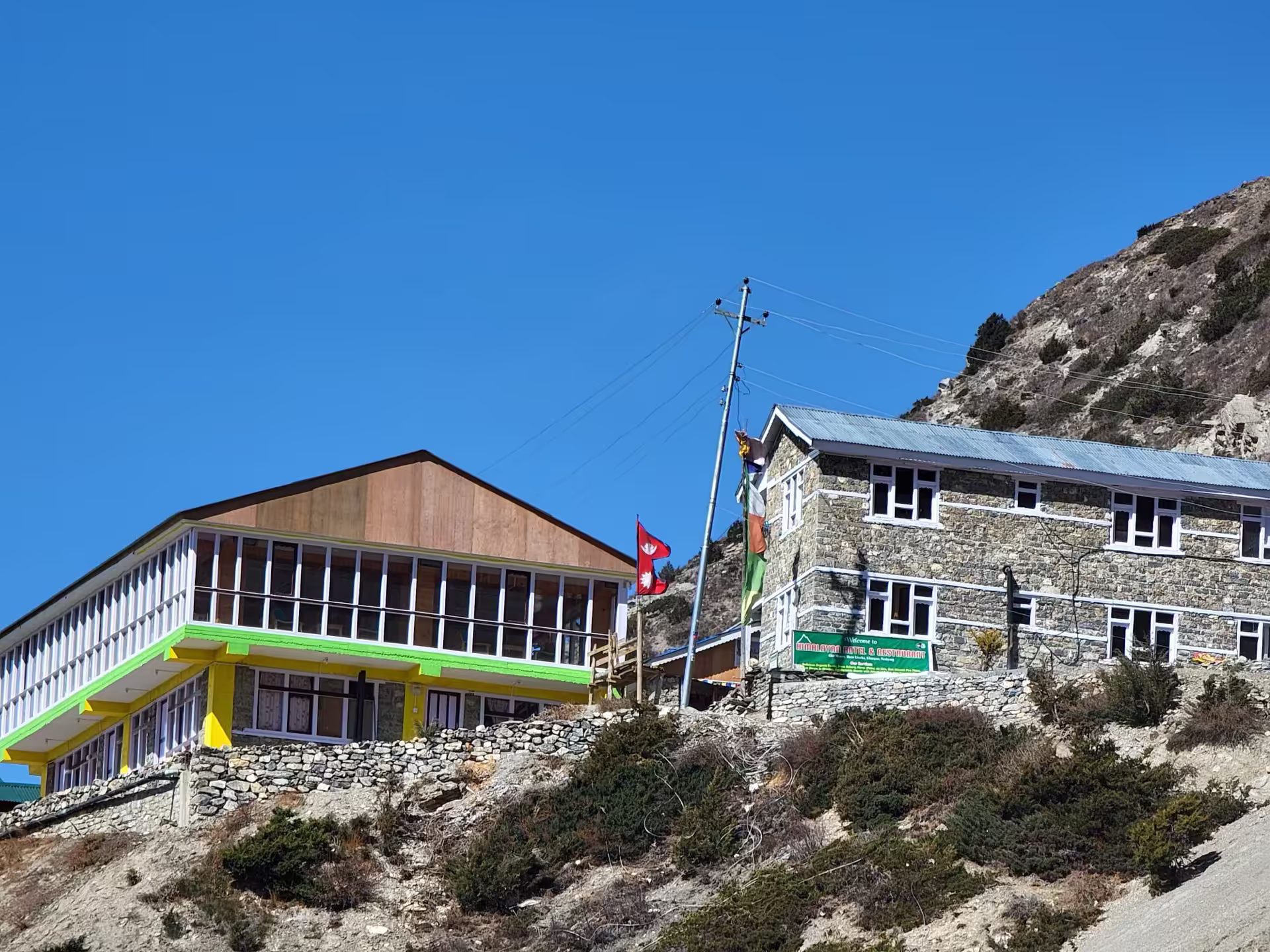 A family-run mountain teahouse along a trekking route